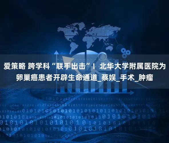爱策略 跨学科“联手出击”！北华大学附属医院为卵巢癌患者开辟生命通道_蔡娱_手术_肿瘤
